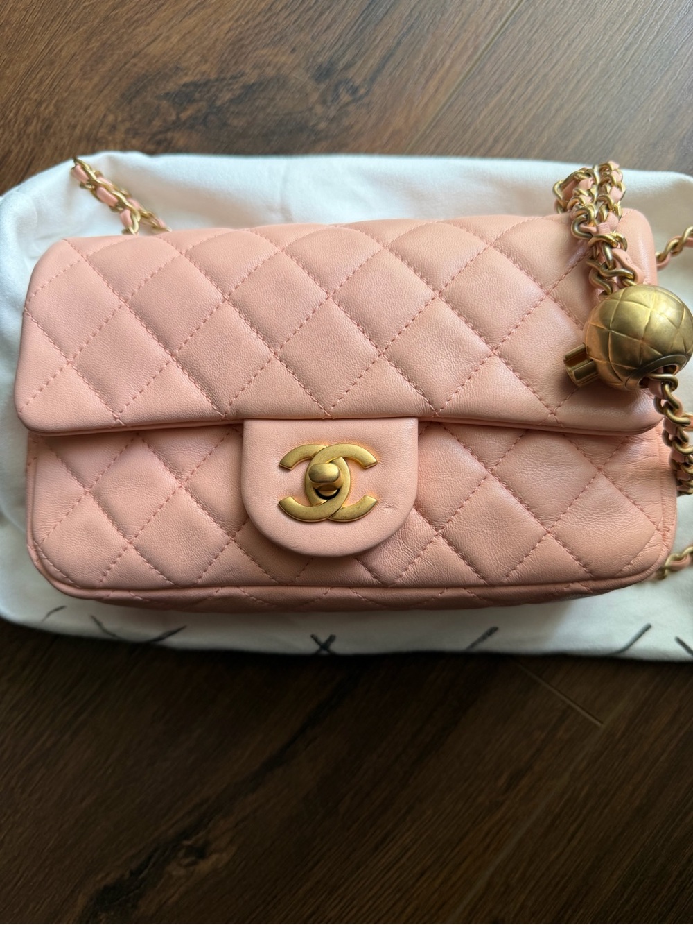 CHANEL Mini Pink Quilted Flap Shoulder Bag with Gold Hardware